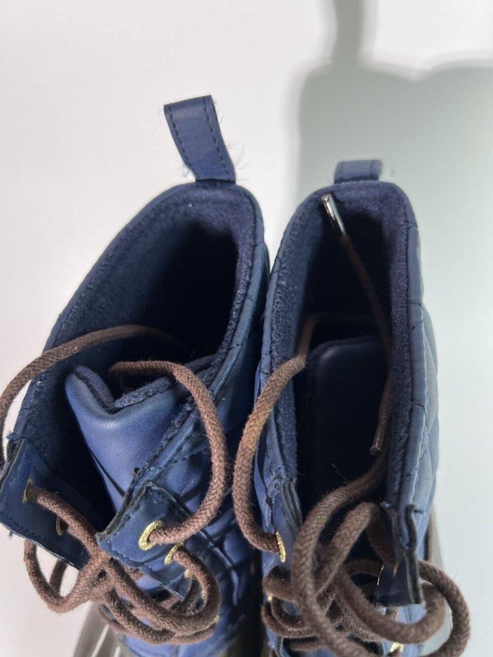 Sperry Duck Boots Womens 8 Blue Quilted Waterproof Lace Up Winter Rain - Picture 5 of 12